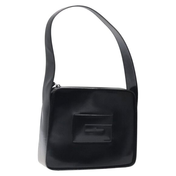 GUCCI Shoulder Bag Patent leather Black Silver 001 3032 Auth ep8533 - Picture 1 of 16